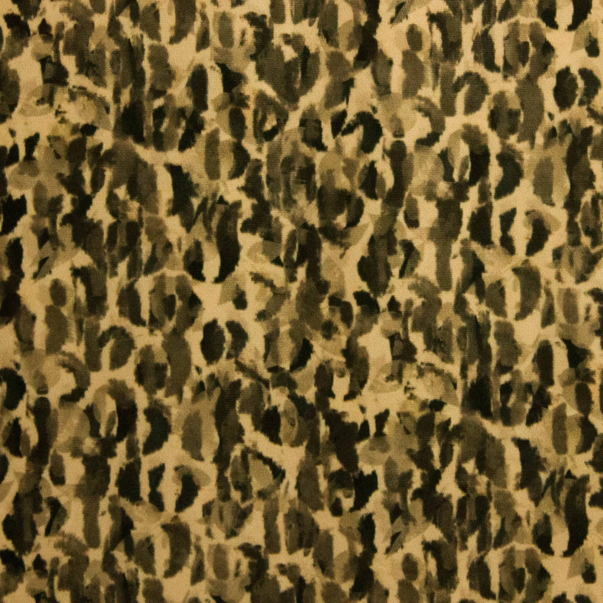 Polyester crêpe tricot beige met vlekkenpatroon